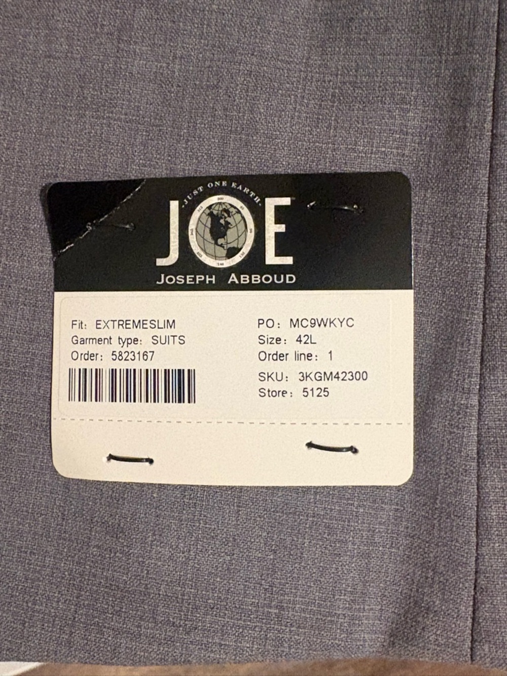 Joseph Abboud Grey Men's Two-Button Suit - Picture 5 of 11